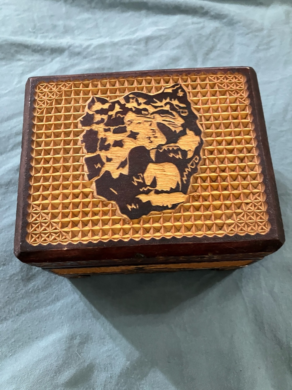 Handcrafted Brown and Tan Decorative Wood Box - Home Accents
